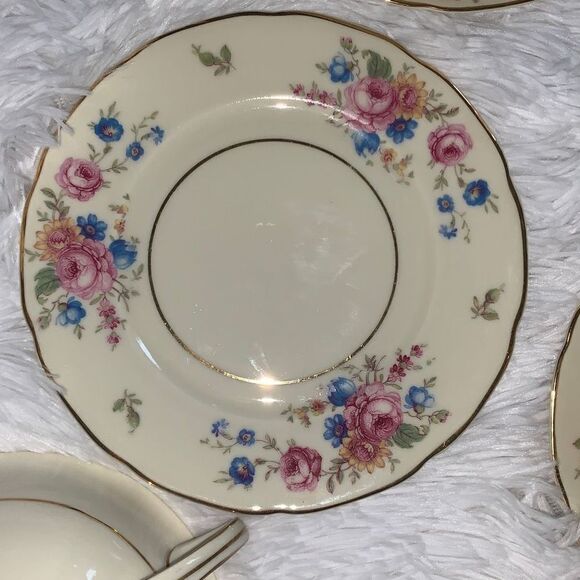 Vintage 1930’s Selb Bavaria Heinrich & Co Set of 4 Double Handles Soup Bowls - Picture 5 of 16